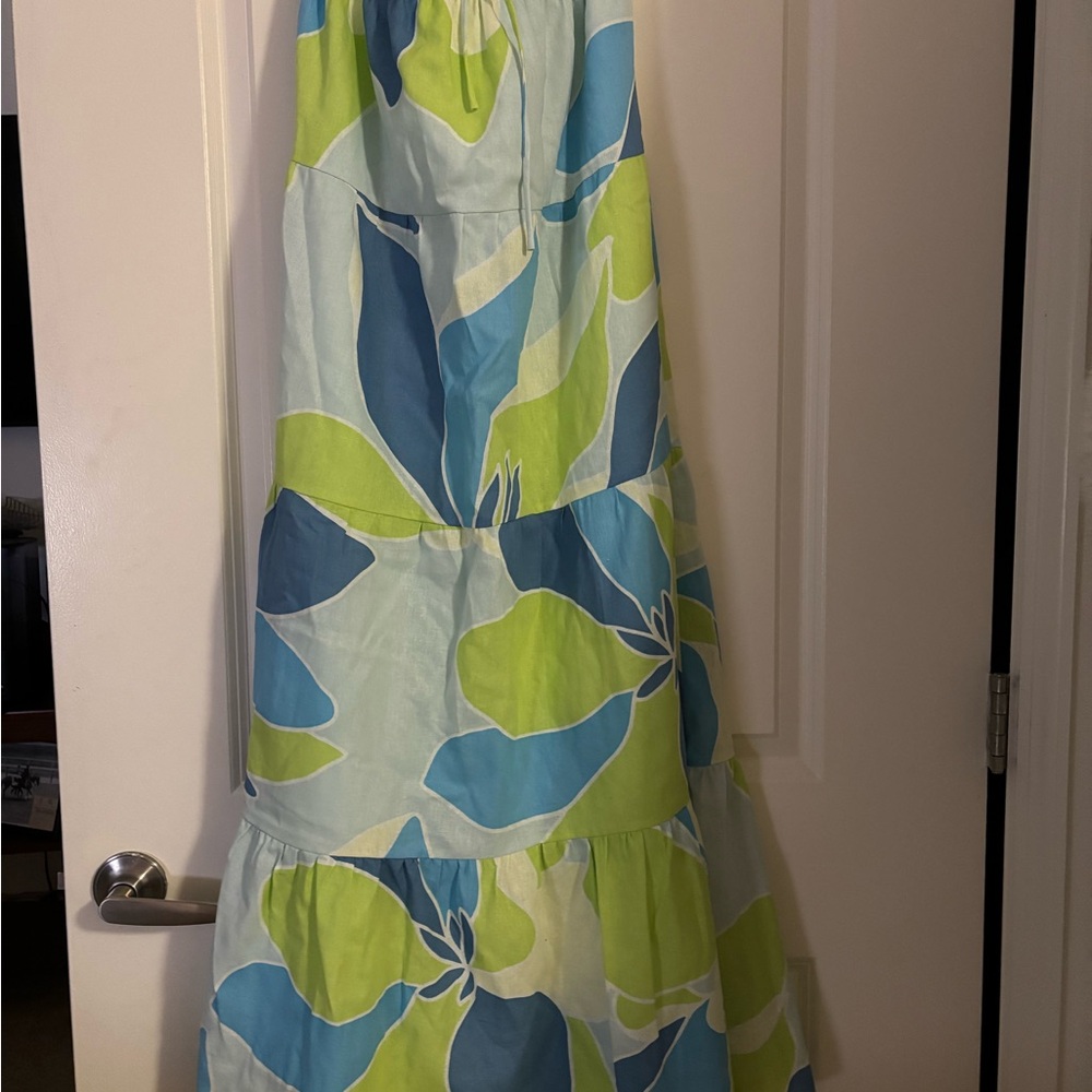 Sabo Skirt Blue and Green Floral Maxi Skirt